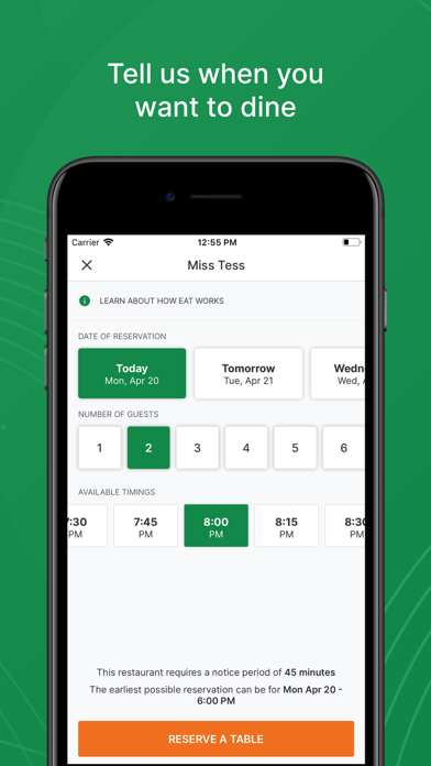 Eat App: Restaurant Bookings screenshot 7