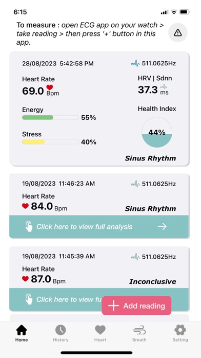ECG heart analyze - watch screenshot 2