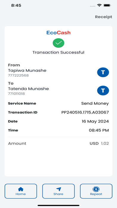 EcoCash Zimbabwe screenshot 1