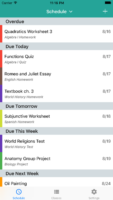Egenda - Homework Manager screenshot 2