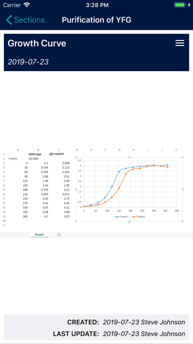 eLABJournal screenshot 1