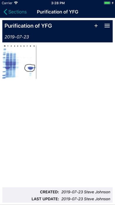 eLABJournal screenshot 2