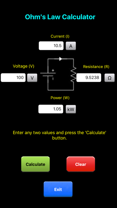 Electric Toolkit - Calculator screenshot 2