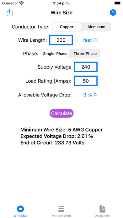 Electric Wire Estimator screenshot 4