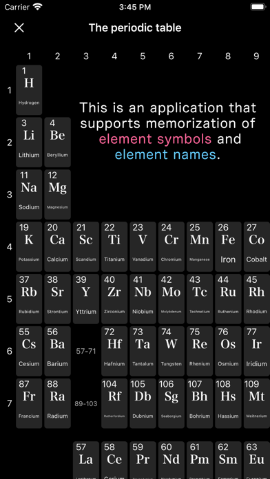 Element symbol screenshot 1