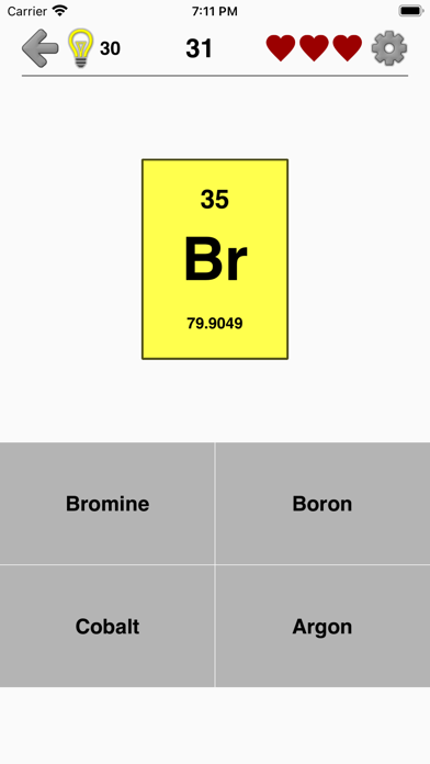 Elements & Periodic Table Quiz screenshot 1