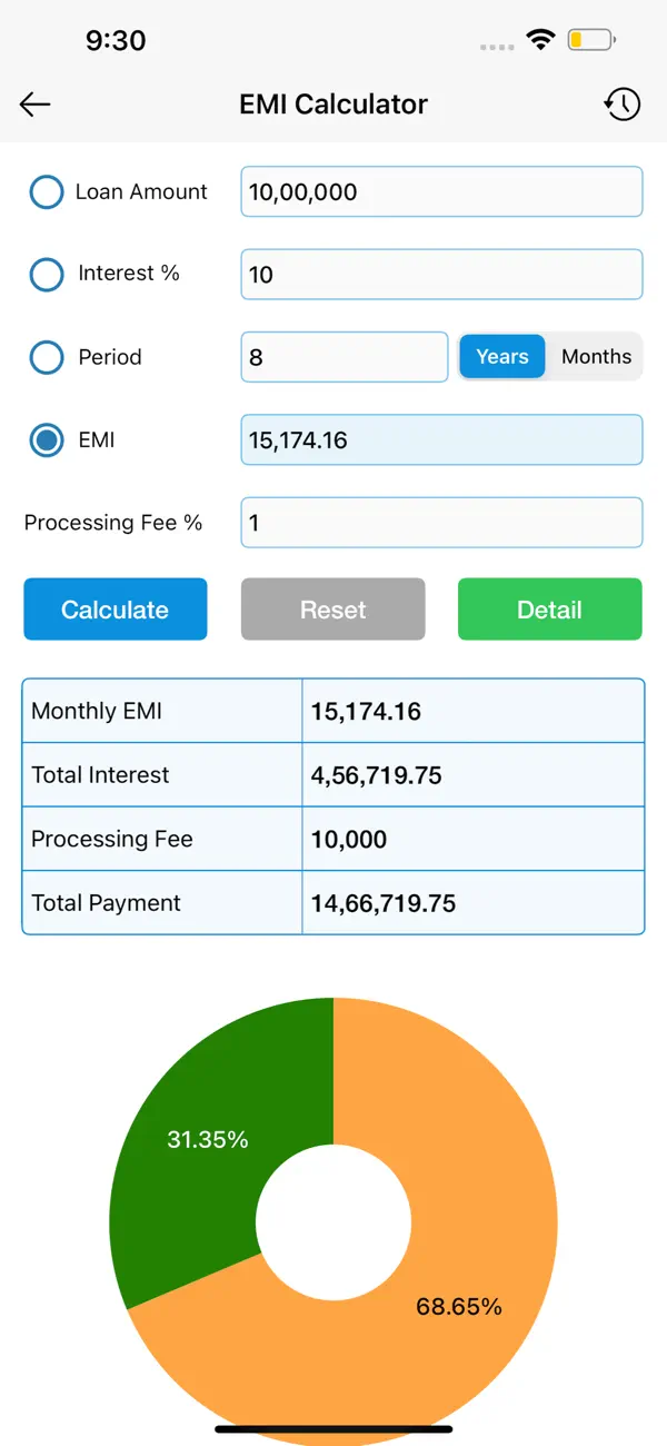 EMI Calculator : Loan Manager screenshot 6