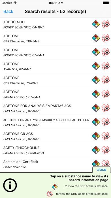 EMS.SDS-GHS screenshot 2