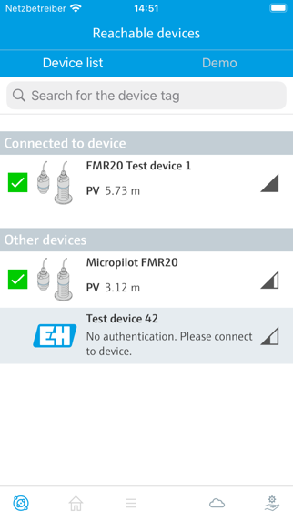 Endress+Hauser SmartBlue screenshot 5