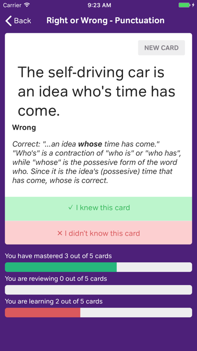 English Grammar Flashcards screenshot 1