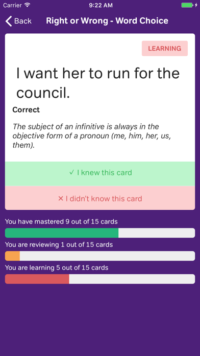 English Grammar Flashcards screenshot 3