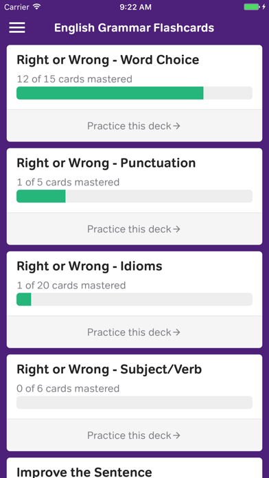 English Grammar Flashcards screenshot 5