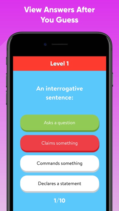 English Grammar Test Game screenshot 2