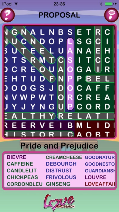 Epic Love Word Search - huge Valentine's word game screenshot 2