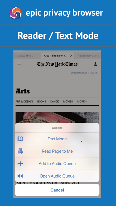 Epic Privacy Browser (w/ VPN) screenshot 1