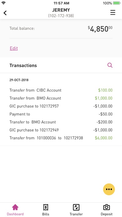 EQ Bank Mobile Banking screenshot 1