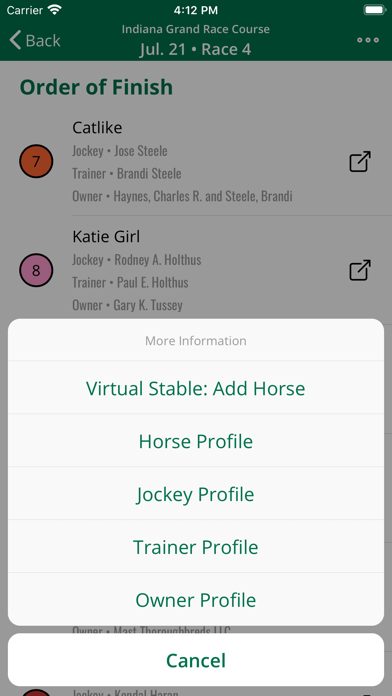 Equibase screenshot 1