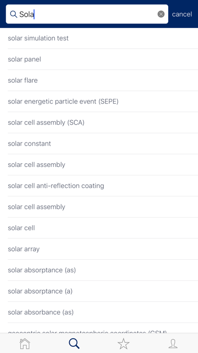 ESA Glossary screenshot 3