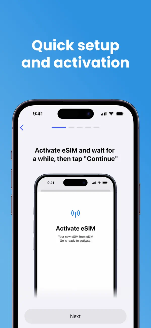 eSim Virtual Mobile Travel App screenshot 1