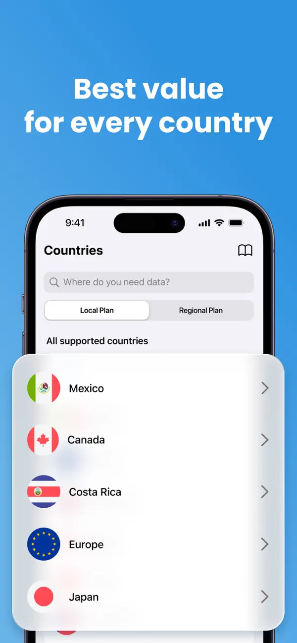 eSim Virtual Mobile Travel App screenshot 5