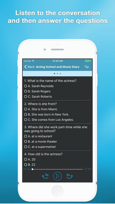ESL English Listening Test screenshot 3
