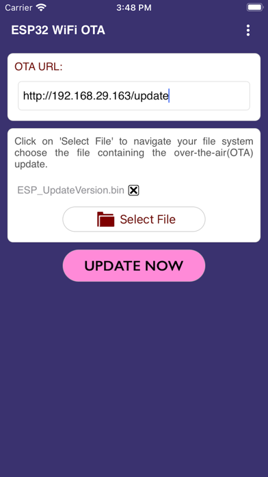 ESP32 WiFi OTA screenshot 4