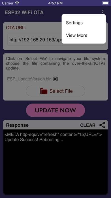 ESP32 WiFi OTA screenshot 5