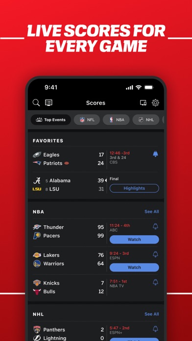 ESPN: Live Sports & Scores screenshot 3
