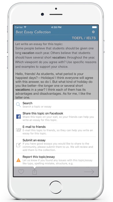 Essay Collection for TOEFL/IELTS screenshot 1
