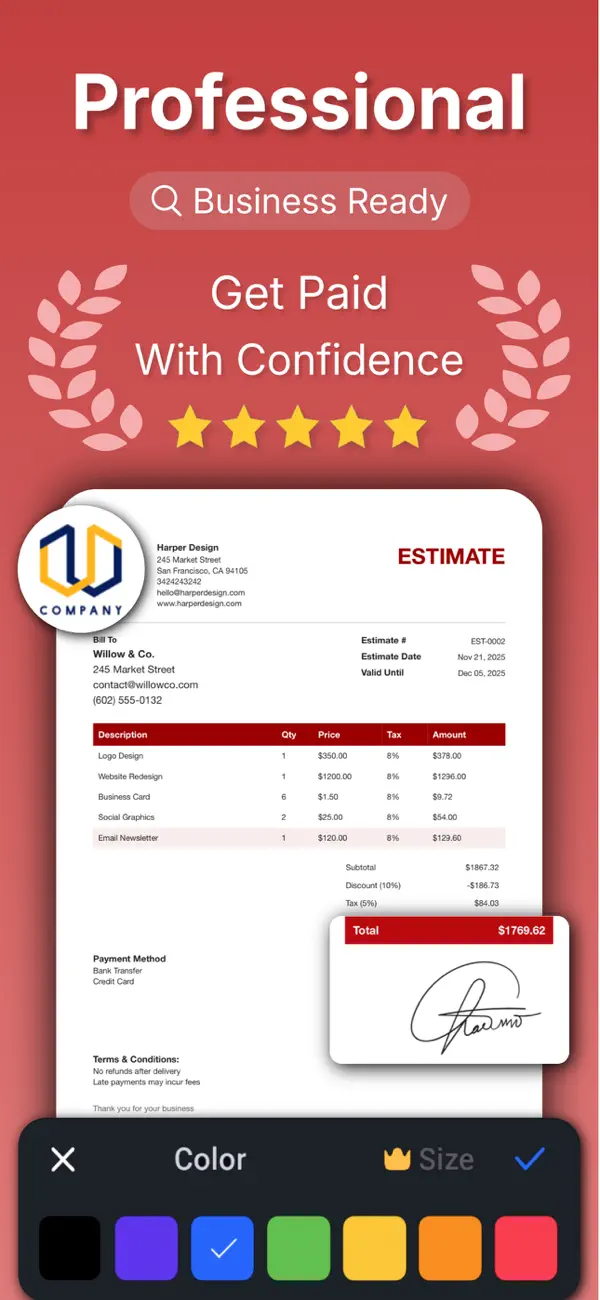 Estimate Maker - Business Cost screenshot 5