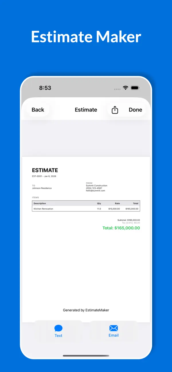 Estimate Maker+ screenshot 5