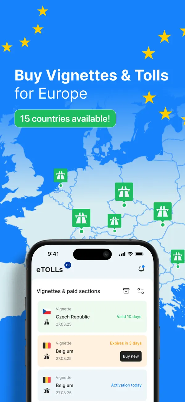eTOLLs EU: Digital Vignettes screenshot 5