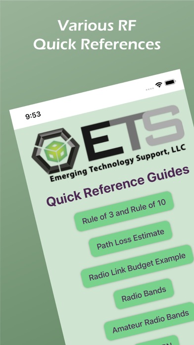 ETS RF Quick Reference screenshot 7