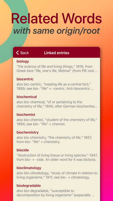 Etymonline English Dictionary screenshot 1