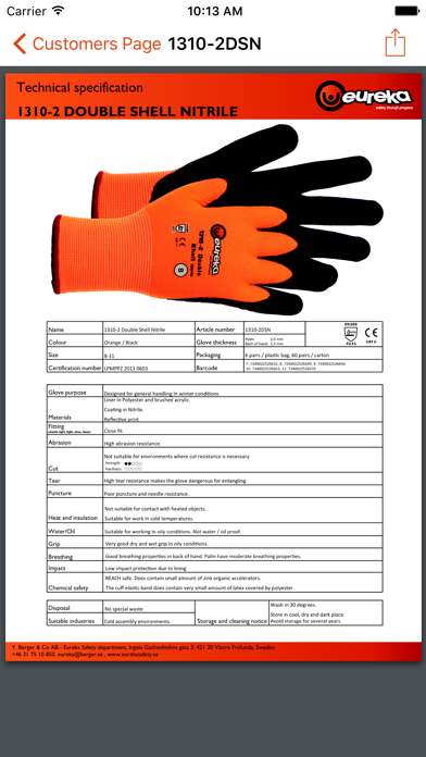 Eureka Safety Gloves screenshot 1