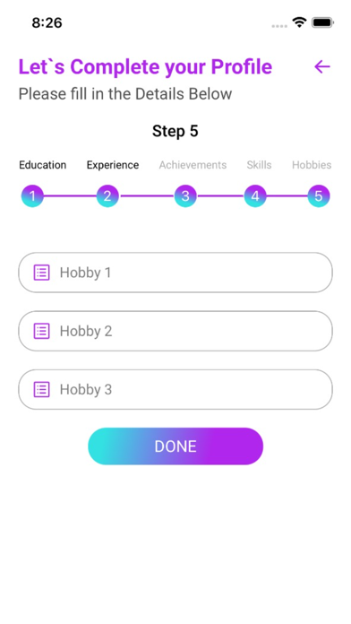 EvaluationApp screenshot 1