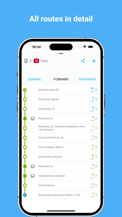 Eway public transport screenshot 4