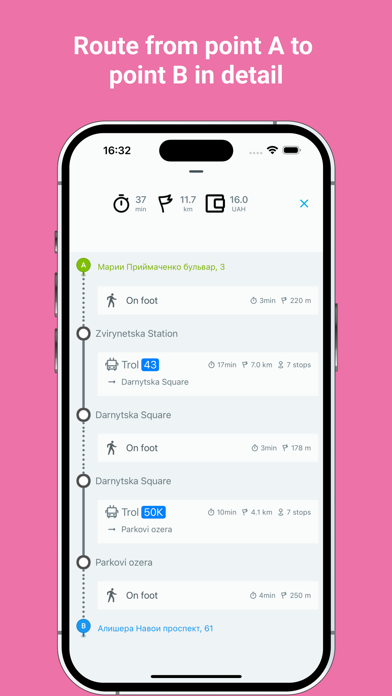 Eway public transport screenshot 6