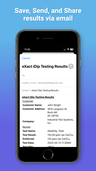 eXact iDip screenshot 2