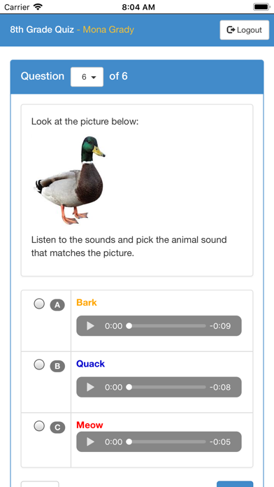 Exam Login screenshot 1