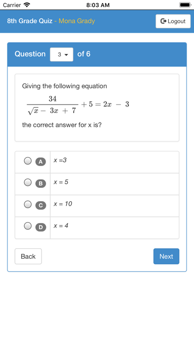Exam Login screenshot 4