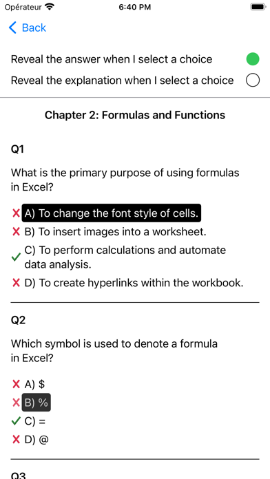 Excel Exam screenshot 1