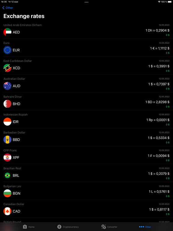 Exchange rates - All countries screenshot 7