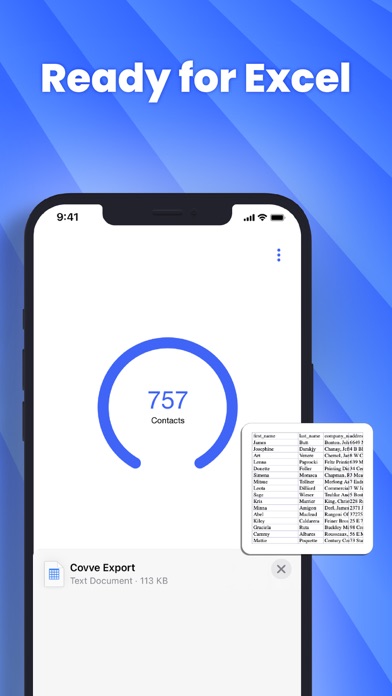 Export contacts by Covve screenshot 1