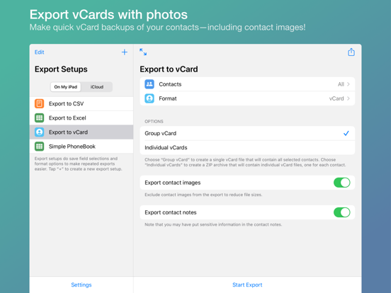 Export Contacts Pro: CSV Excel screenshot 3