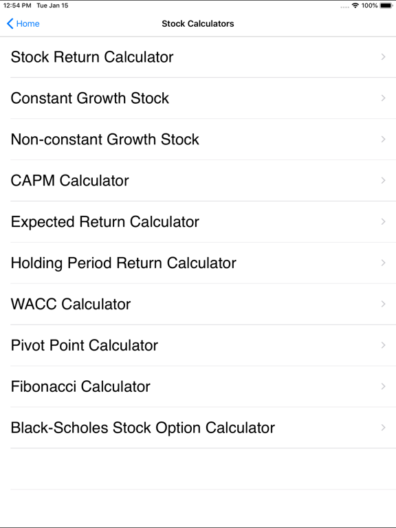 EZ Financial Calculators screenshot 1