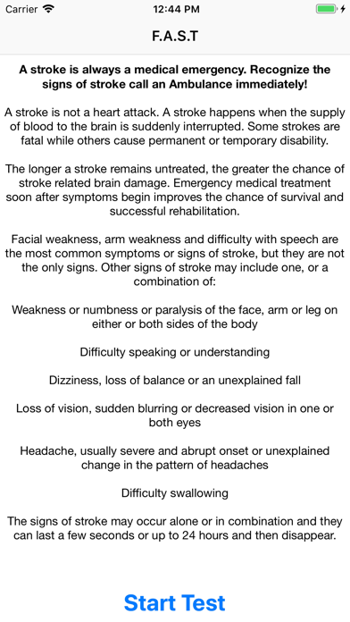F.A.S.T Stroke Test screenshot 5