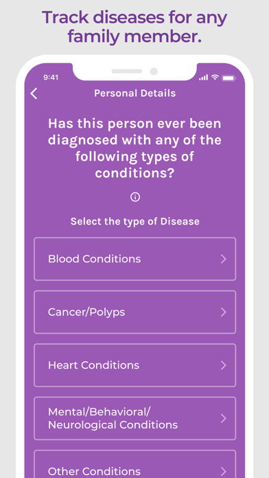 FamGenix Family Health History screenshot 1