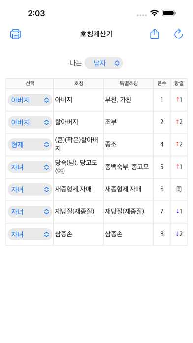 Family Title Calculator screenshot 2
