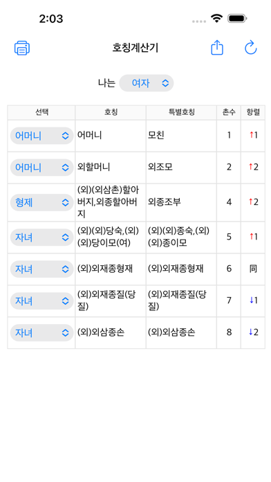 Family Title Calculator screenshot 3